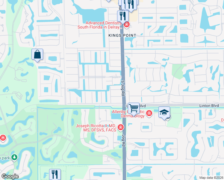 map of restaurants, bars, coffee shops, grocery stores, and more near 138 Saxony Circle in Delray Beach