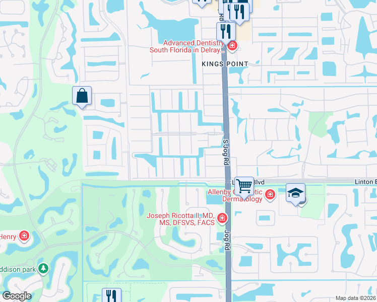 map of restaurants, bars, coffee shops, grocery stores, and more near 695 Monaco O in Delray Beach
