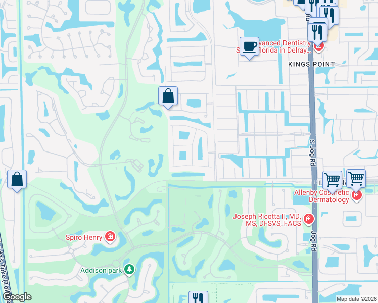 map of restaurants, bars, coffee shops, grocery stores, and more near 7149 Lorenzo Lane in Delray Beach