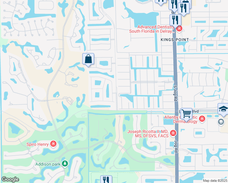 map of restaurants, bars, coffee shops, grocery stores, and more near 7015 Demedici Circle in Delray Beach
