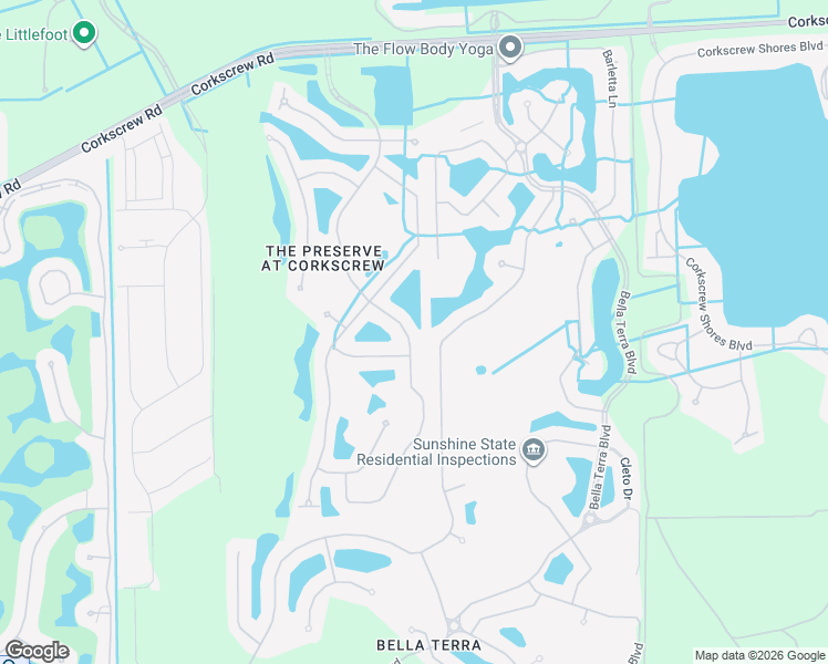 map of restaurants, bars, coffee shops, grocery stores, and more near 20216 Cypress Shadows Boulevard in Estero