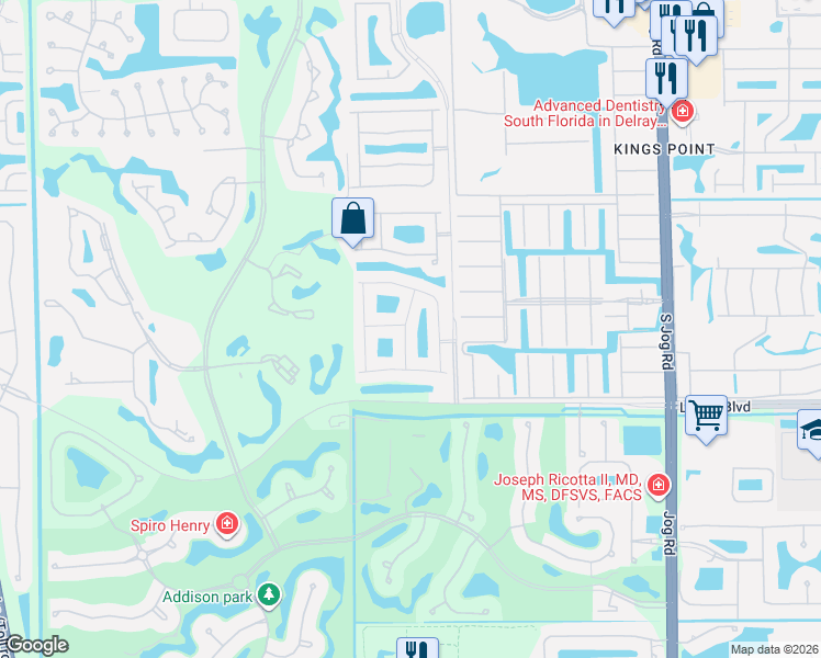 map of restaurants, bars, coffee shops, grocery stores, and more near 7149 Lorenzo Lane in Delray Beach