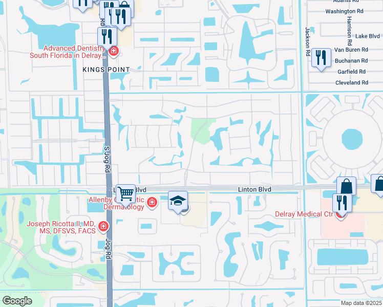 map of restaurants, bars, coffee shops, grocery stores, and more near 337 Flanders Court in Delray Beach