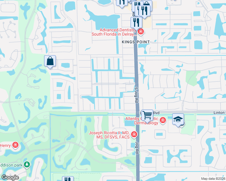 map of restaurants, bars, coffee shops, grocery stores, and more near 695 Monaco O in Delray Beach