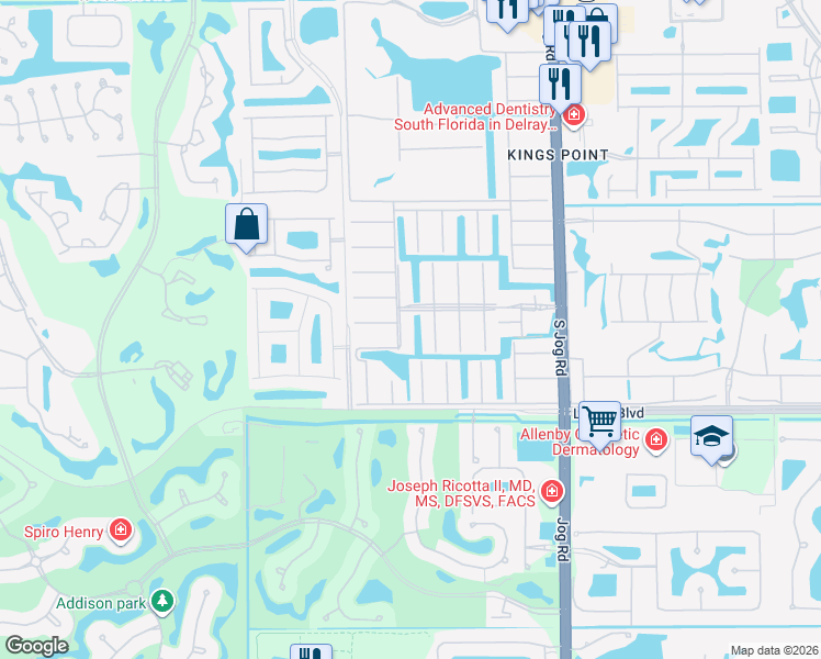 map of restaurants, bars, coffee shops, grocery stores, and more near 418 Monaco Court in Delray Beach
