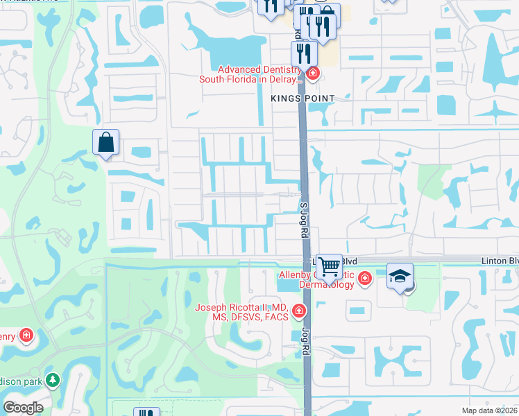 map of restaurants, bars, coffee shops, grocery stores, and more near 695 Monaco O in Delray Beach