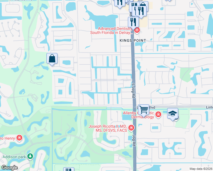 map of restaurants, bars, coffee shops, grocery stores, and more near 562 Monaco Way in Delray Beach