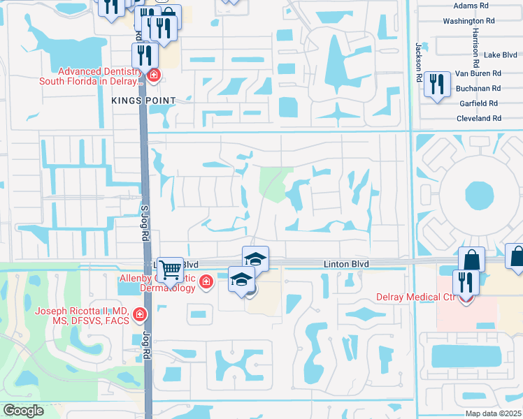 map of restaurants, bars, coffee shops, grocery stores, and more near 337 Flanders Court in Delray Beach