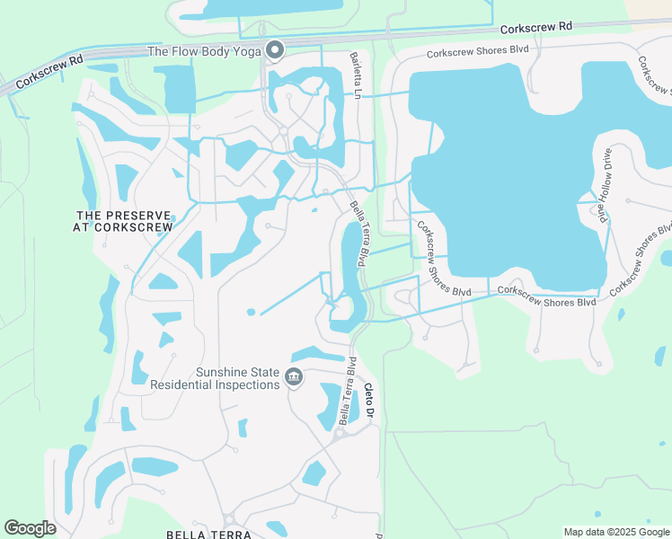 map of restaurants, bars, coffee shops, grocery stores, and more near 20443 Ardore Lane in Estero