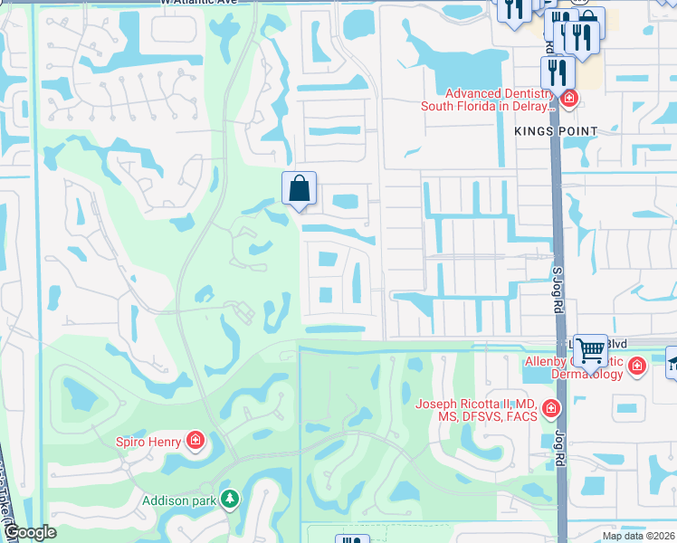 map of restaurants, bars, coffee shops, grocery stores, and more near 7149 Lorenzo Lane in Delray Beach
