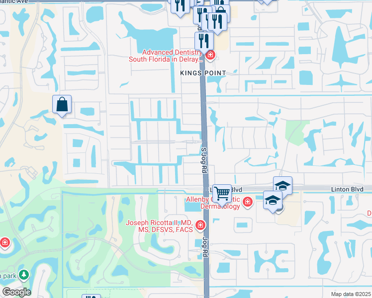 map of restaurants, bars, coffee shops, grocery stores, and more near 732 Monaco P in Delray Beach