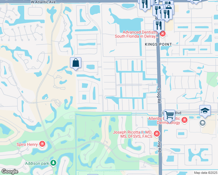 map of restaurants, bars, coffee shops, grocery stores, and more near 32 Brittany North in Delray Beach