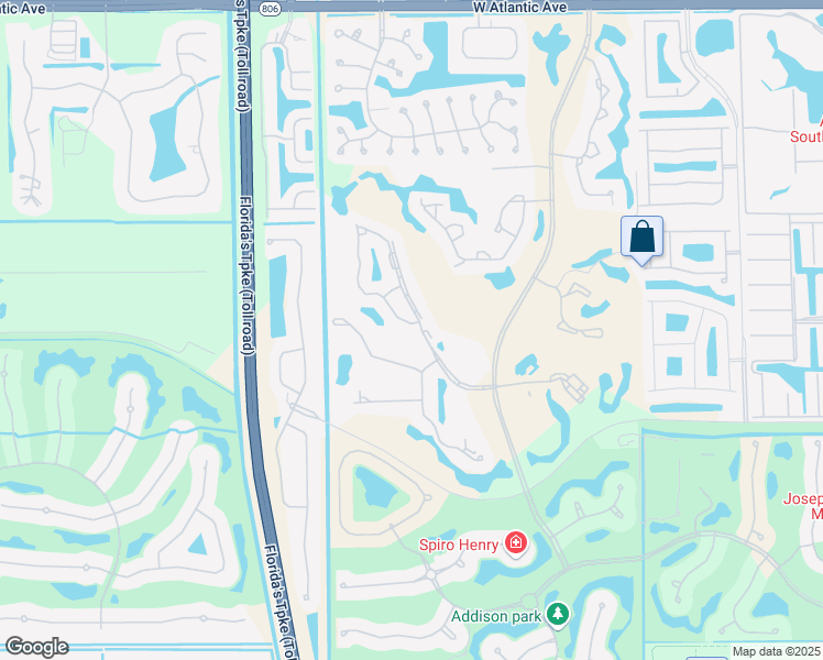 map of restaurants, bars, coffee shops, grocery stores, and more near 15895 Lomond Hills Trail in Delray Beach