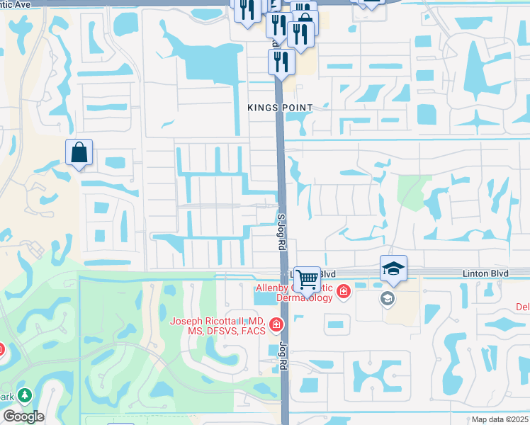 map of restaurants, bars, coffee shops, grocery stores, and more near 732 Monaco P in Delray Beach