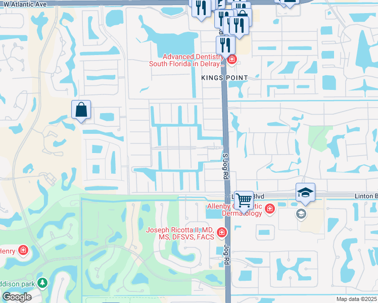 map of restaurants, bars, coffee shops, grocery stores, and more near 695 Monaco O in Delray Beach
