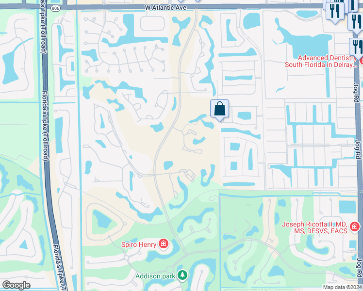 map of restaurants, bars, coffee shops, grocery stores, and more near 7230 Clunie Place in Delray Beach