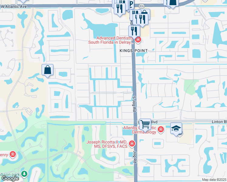 map of restaurants, bars, coffee shops, grocery stores, and more near 58 Monaco Court in Delray Beach