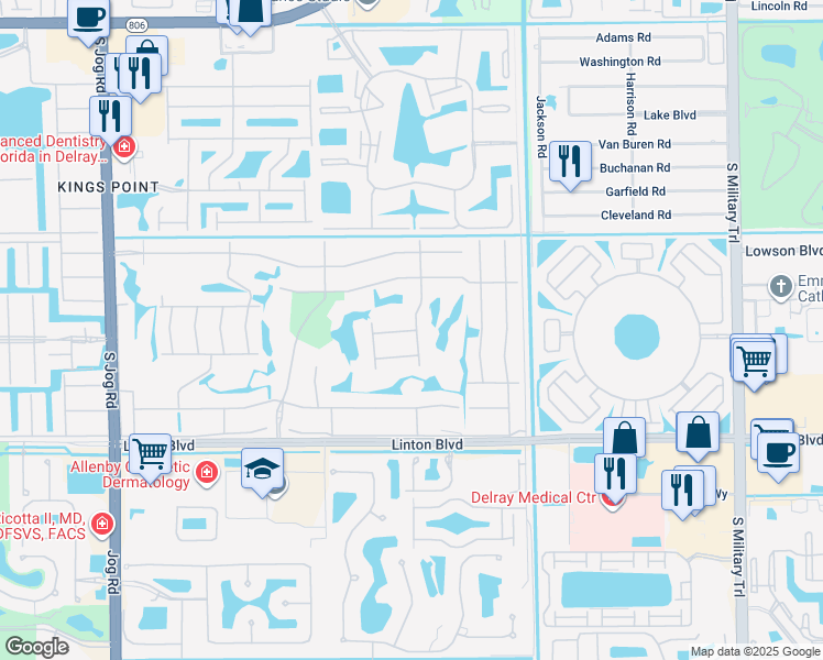 map of restaurants, bars, coffee shops, grocery stores, and more near 311 Capri G in Delray Beach
