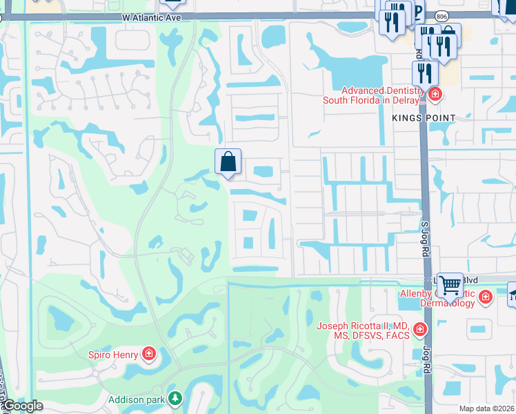 map of restaurants, bars, coffee shops, grocery stores, and more near 7079 Demedici Circle in Delray Beach