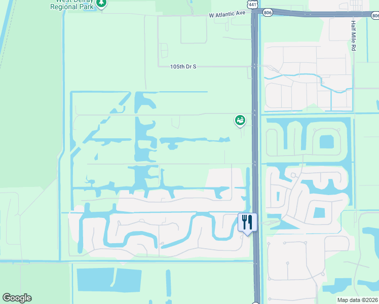 map of restaurants, bars, coffee shops, grocery stores, and more near 10321 El Paraiso Place in Delray Beach