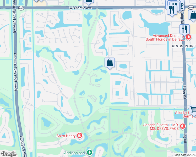 map of restaurants, bars, coffee shops, grocery stores, and more near 136 Clunie Place in Delray Beach