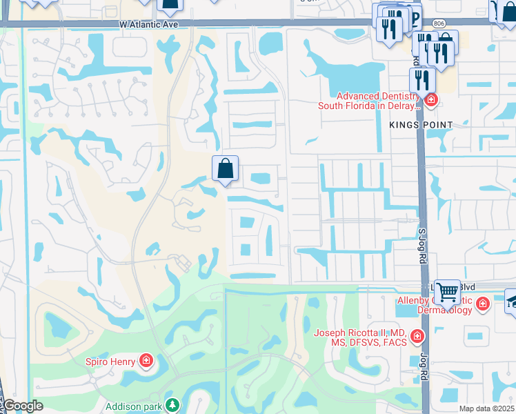 map of restaurants, bars, coffee shops, grocery stores, and more near 7079 Demedici Circle in Delray Beach