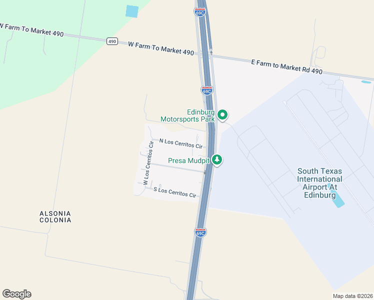 map of restaurants, bars, coffee shops, grocery stores, and more near 206 Los Cerritos Circle in Edinburg