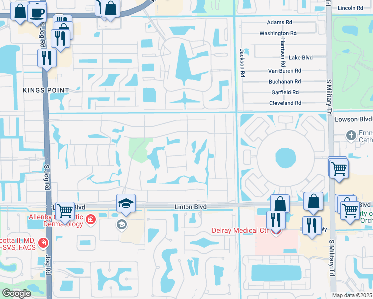 map of restaurants, bars, coffee shops, grocery stores, and more near 311 Capri G in Delray Beach