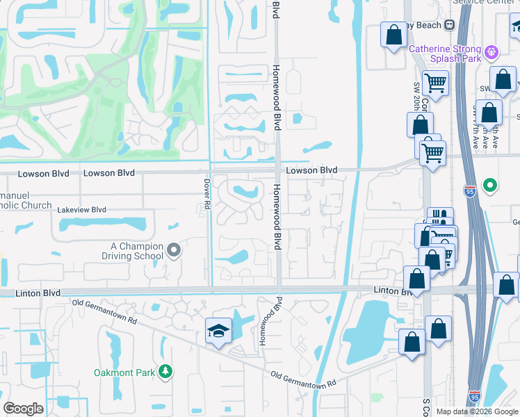map of restaurants, bars, coffee shops, grocery stores, and more near 2707 Peer Lane in Delray Beach