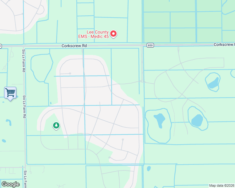 map of restaurants, bars, coffee shops, grocery stores, and more near Unnamed Road in Estero