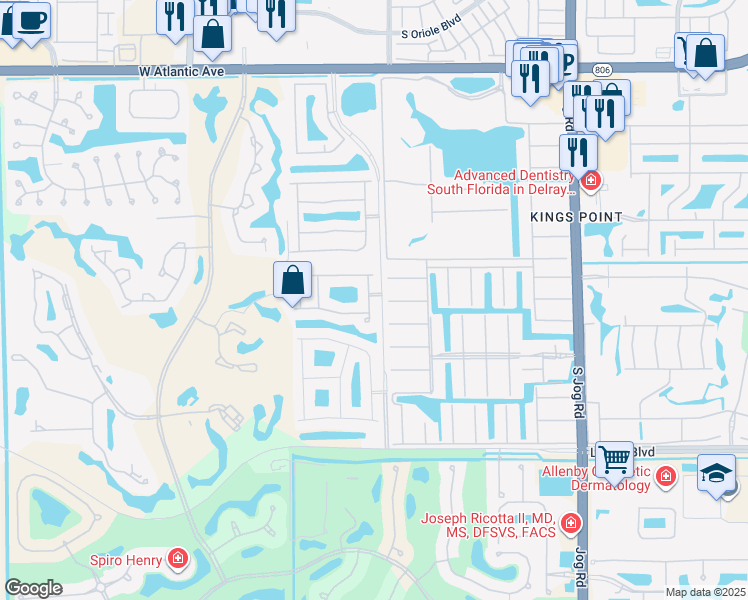 map of restaurants, bars, coffee shops, grocery stores, and more near 7296 Cataluna Circle in Delray Beach