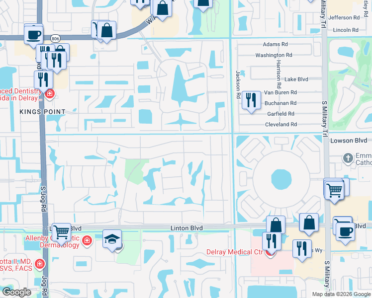 map of restaurants, bars, coffee shops, grocery stores, and more near 883 Normandy Trail in Delray Beach