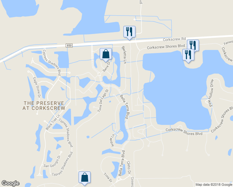 map of restaurants, bars, coffee shops, grocery stores, and more near 13725 Collina Ct in Estero