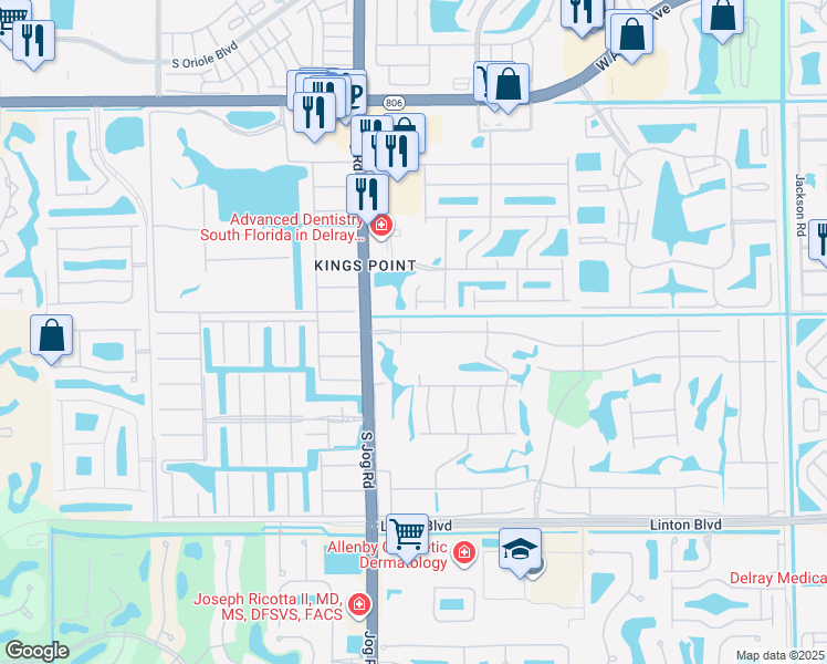 map of restaurants, bars, coffee shops, grocery stores, and more near 15473 Lake Gardenia Place in Delray Beach