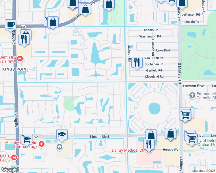 map of restaurants, bars, coffee shops, grocery stores, and more near 312 Burgundy Avenue in Delray Beach