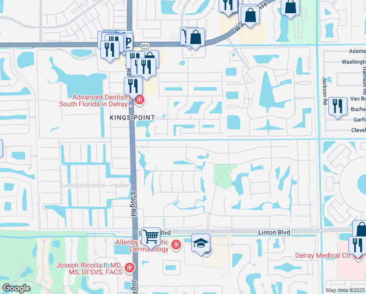 map of restaurants, bars, coffee shops, grocery stores, and more near 6166 Lake Hibiscus Drive in Delray Beach