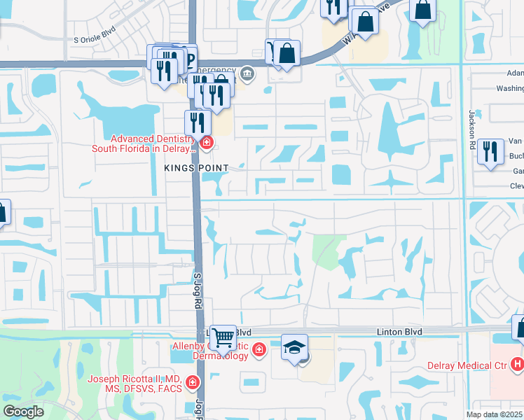 map of restaurants, bars, coffee shops, grocery stores, and more near 15470 Floral Club Road in Delray Beach