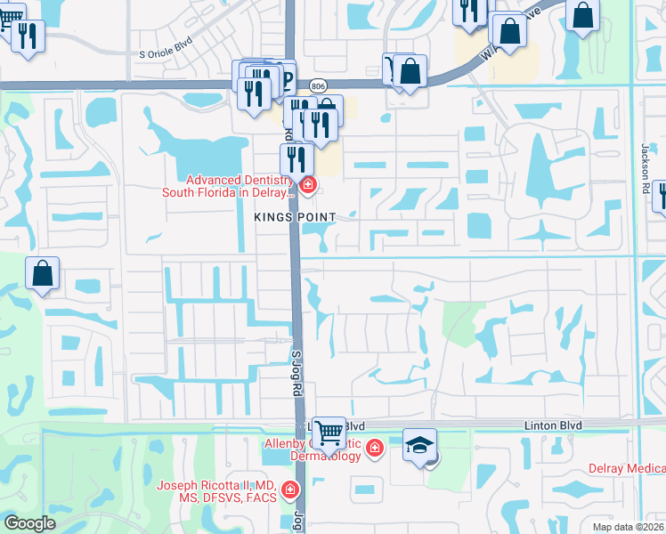 map of restaurants, bars, coffee shops, grocery stores, and more near 15473 Lake Gardenia Place in Delray Beach