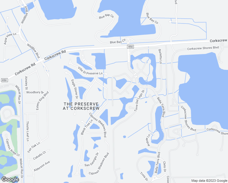 map of restaurants, bars, coffee shops, grocery stores, and more near 20531 Larino Loop in Estero