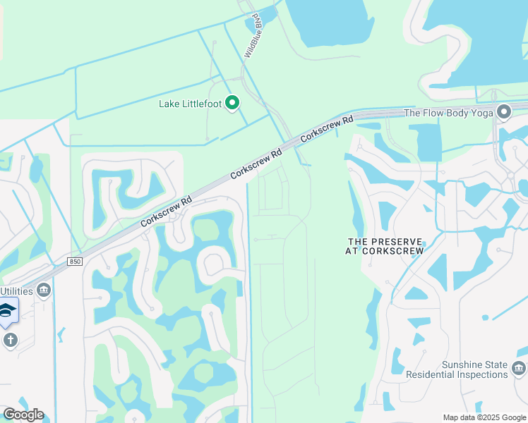 map of restaurants, bars, coffee shops, grocery stores, and more near 20667 Wildcat Run Drive in Estero