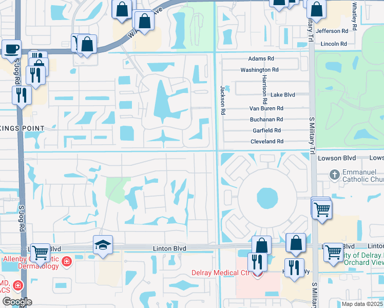 map of restaurants, bars, coffee shops, grocery stores, and more near 312 Burgundy Avenue in Delray Beach