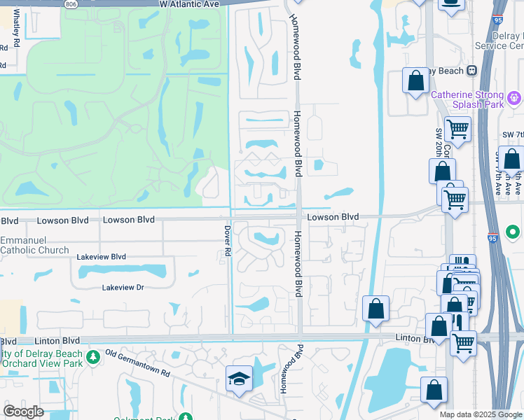 map of restaurants, bars, coffee shops, grocery stores, and more near 2801 Zorno Way in Delray Beach