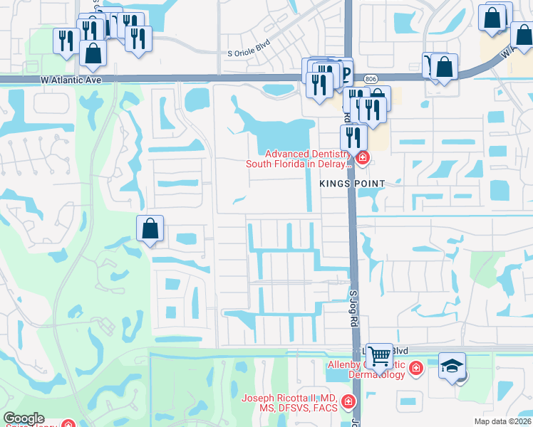map of restaurants, bars, coffee shops, grocery stores, and more near 300 Tuscany Lane in Delray Beach