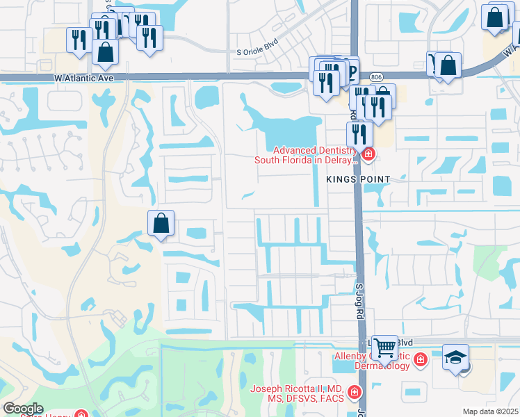 map of restaurants, bars, coffee shops, grocery stores, and more near 300 Tuscany Lane in Delray Beach