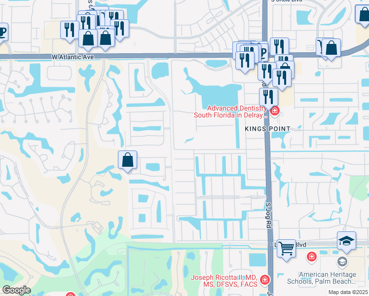 map of restaurants, bars, coffee shops, grocery stores, and more near 255 Tuscany Lane in Delray Beach