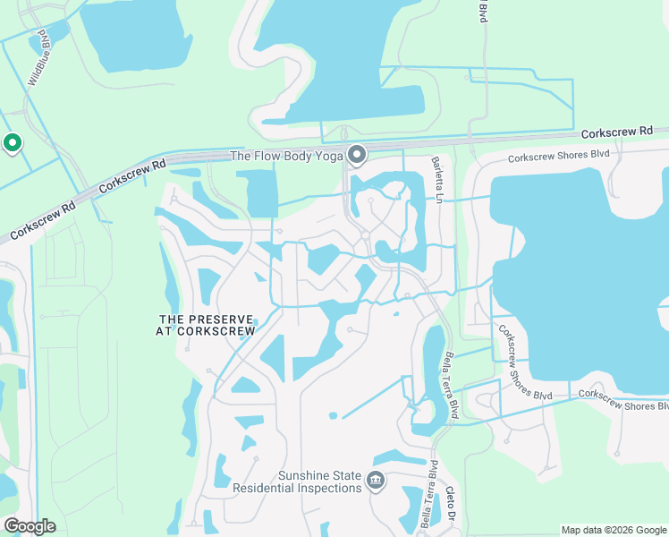 map of restaurants, bars, coffee shops, grocery stores, and more near 20125 Larino Loop in Estero