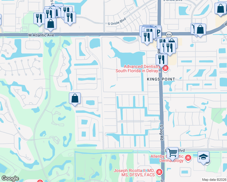 map of restaurants, bars, coffee shops, grocery stores, and more near 255 Tuscany Lane in Delray Beach