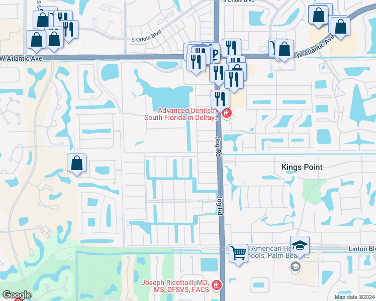map of restaurants, bars, coffee shops, grocery stores, and more near 362 Tuscany G in Delray Beach