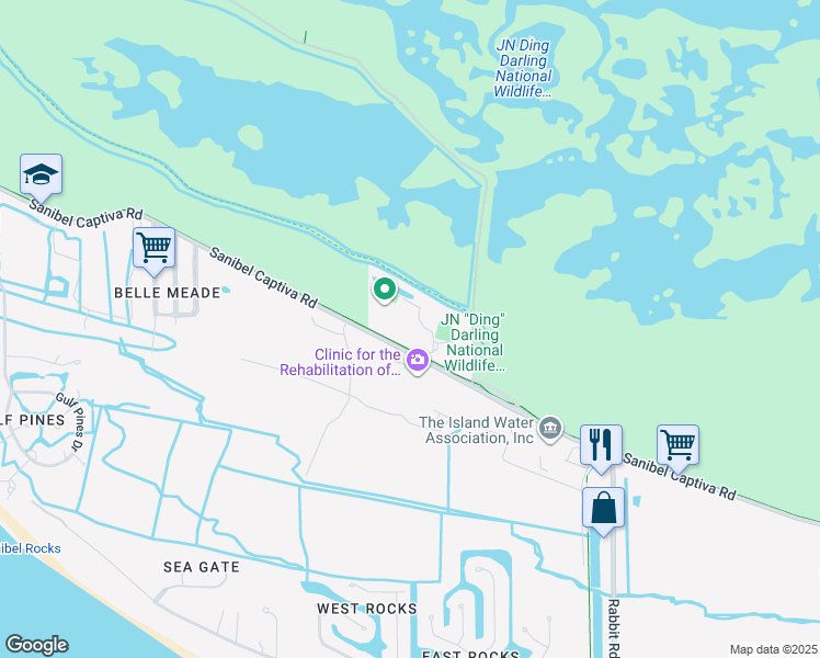 map of restaurants, bars, coffee shops, grocery stores, and more near 3840 Sanibel Captiva Road in Sanibel