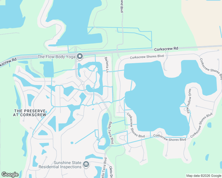 map of restaurants, bars, coffee shops, grocery stores, and more near 20041 Barletta Lane in Estero